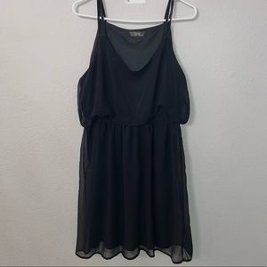 Hiber black mini dress